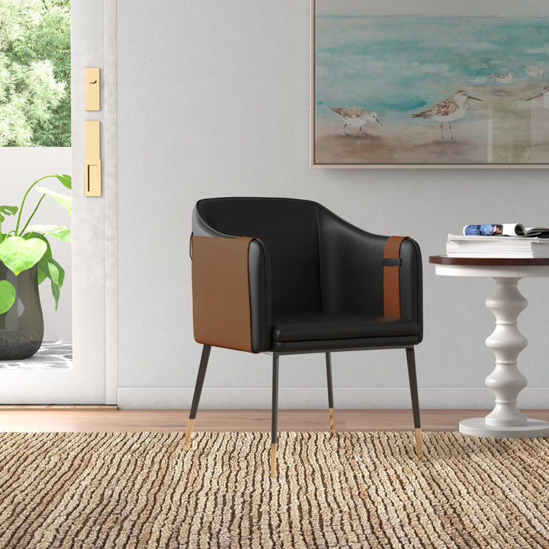 New Britain Upholstered Armchair - Black, Black