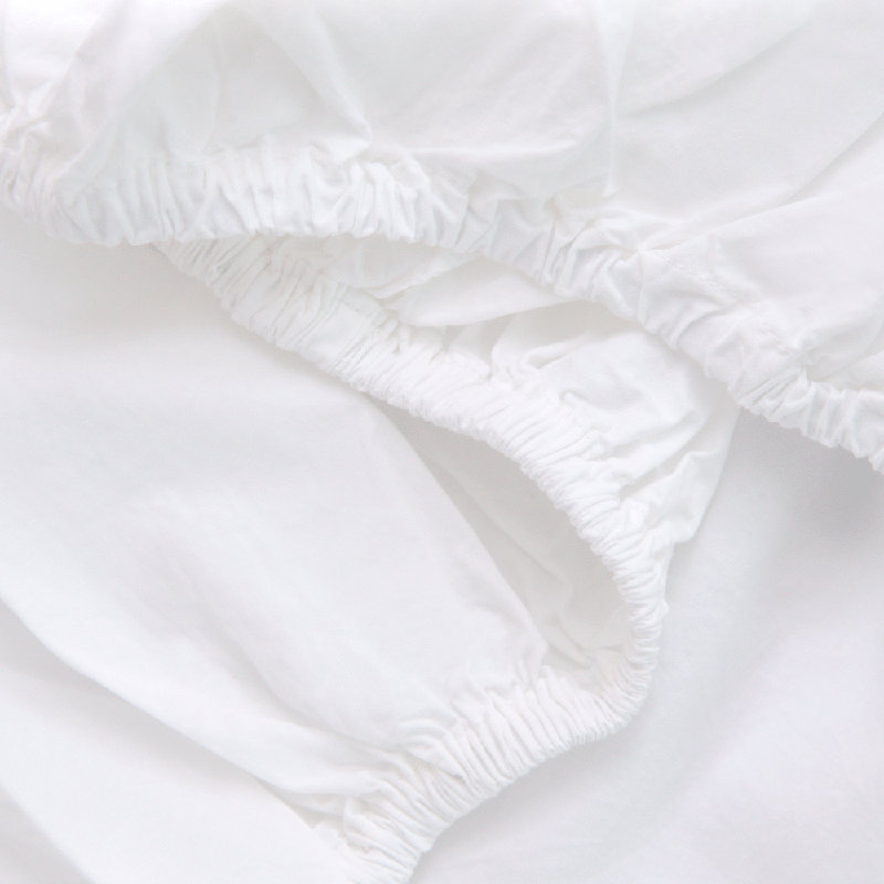 Egyptian-Quality Cotton Percale Standard Sheet Set, Full/Double, White