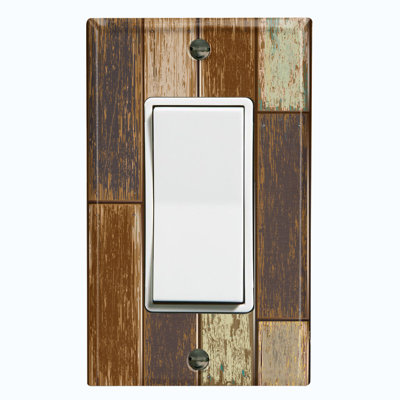Brown Fence Nature Themed 1 - Gang Rocker Standard Wall Plate