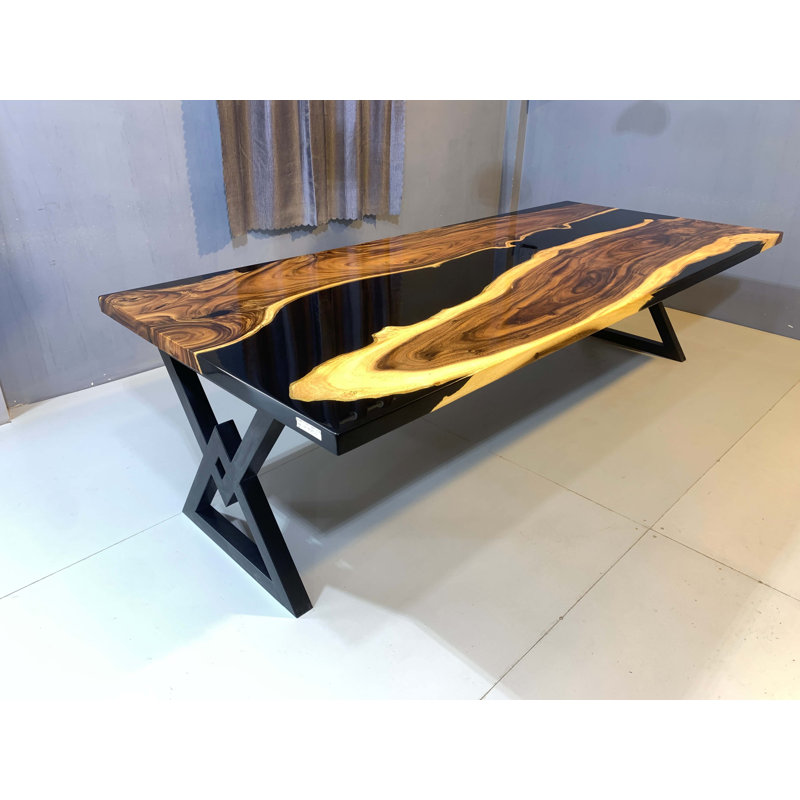 Gerene Solid Wood Top Dining Table