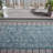 Adamski Chevron Blue/Gray Indoor/Outdoor Area Rug-2103612706