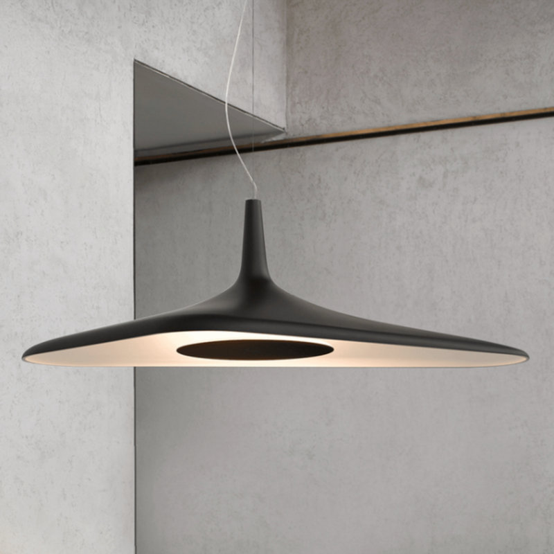  Lustre suspendu Dali classique d'inspiration artistique avec lumière DEL 3000K, conception horizontale, Noir