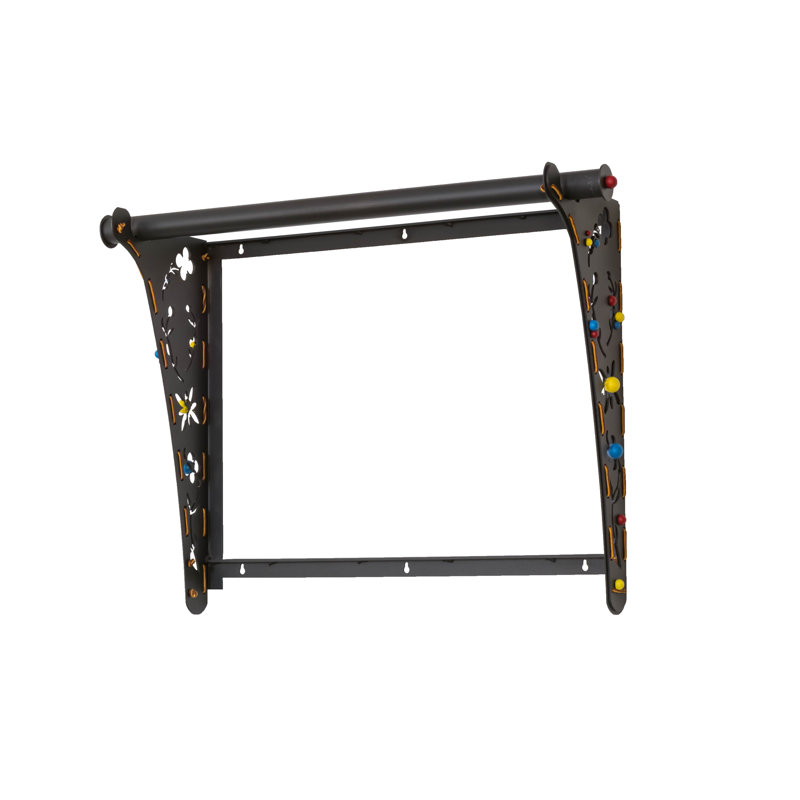 Rustic Lodge Metal Bracket Shelf