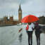 Toile britannique sous un parapluie | Décoration de chambre Big Ben