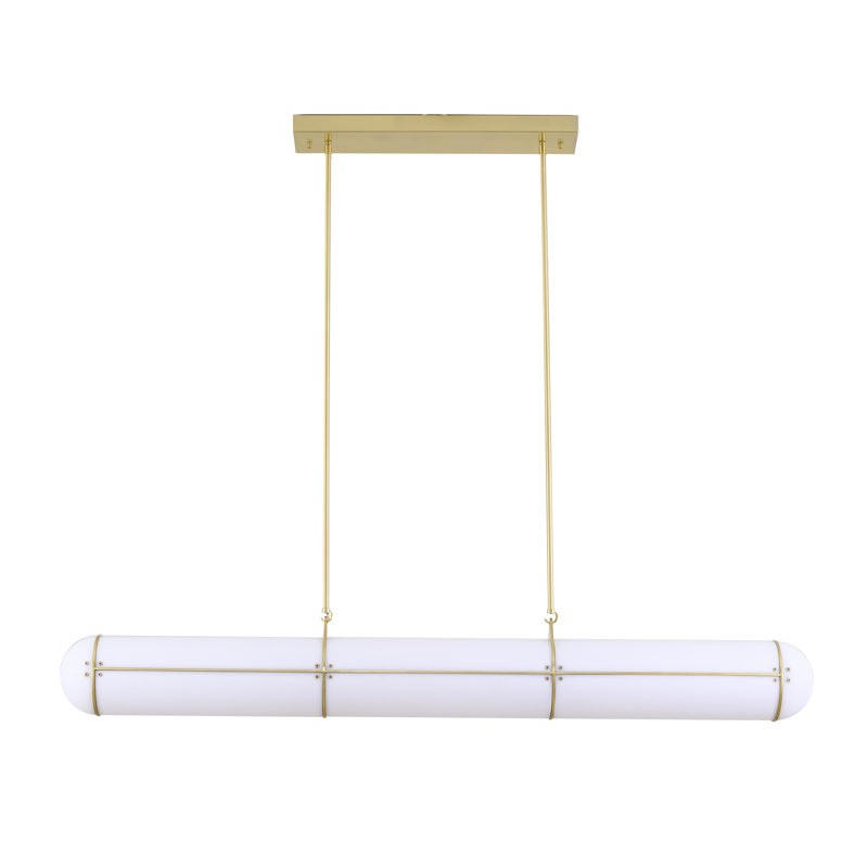 Luminaire suspendu moderne en métal 1 lumière DEL , Laiton satiné