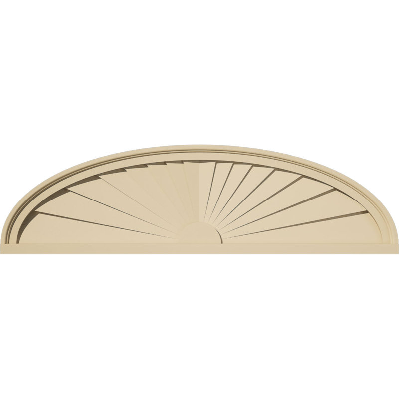 Fronton en uréthane Elliptical Signature, brun clair apprêté, 40 po x 11 po x 2 po, Aucune, Rayons de soleil