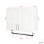 Au-dessus de la toilette, armoire murale, blanc, tablette réglable, porte-serviettes, 5 crochets, panneau de particules, armoire de toilette blanche - barre, panneau de 15 mm 3 mm, 31,69 x 11,87 x 30,54 po
