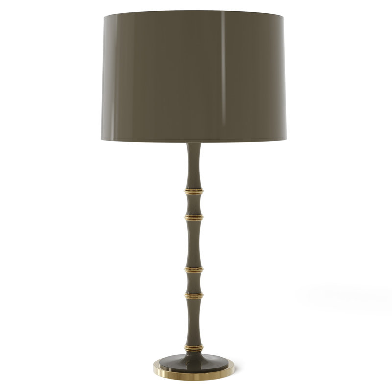 Kane Table Lamp, Celadon, Polished Nickel, Celadon