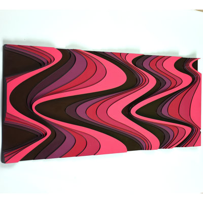  Débit - art mural abstrait en bois stratifié