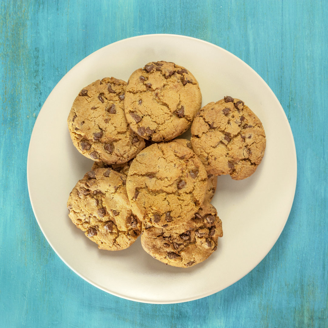 Leinwandbild Baked Chocolate Chips Cookies von Plateresca