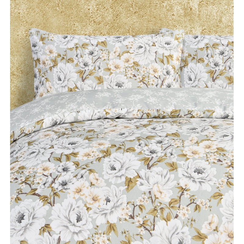 Cheung Microfiber Floral Duvet Cover Set with Pillowcases Included, Kingsize