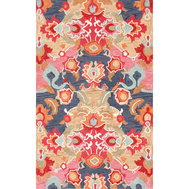 Tapis rose touffeté à la main Maastriche, Rectangle 2 pi x 3 pi
