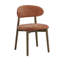 Ensemble de 4 chaises de salle à manger en bois massif brun avec revêtement en tissu doux intégré pour un siège et un dossier confortables. Doté d'un design de ferme minimaliste classique-544032434-544032435-544032447