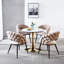 White Modern Chair With Golden Colour Iron Tube Legs-106688732