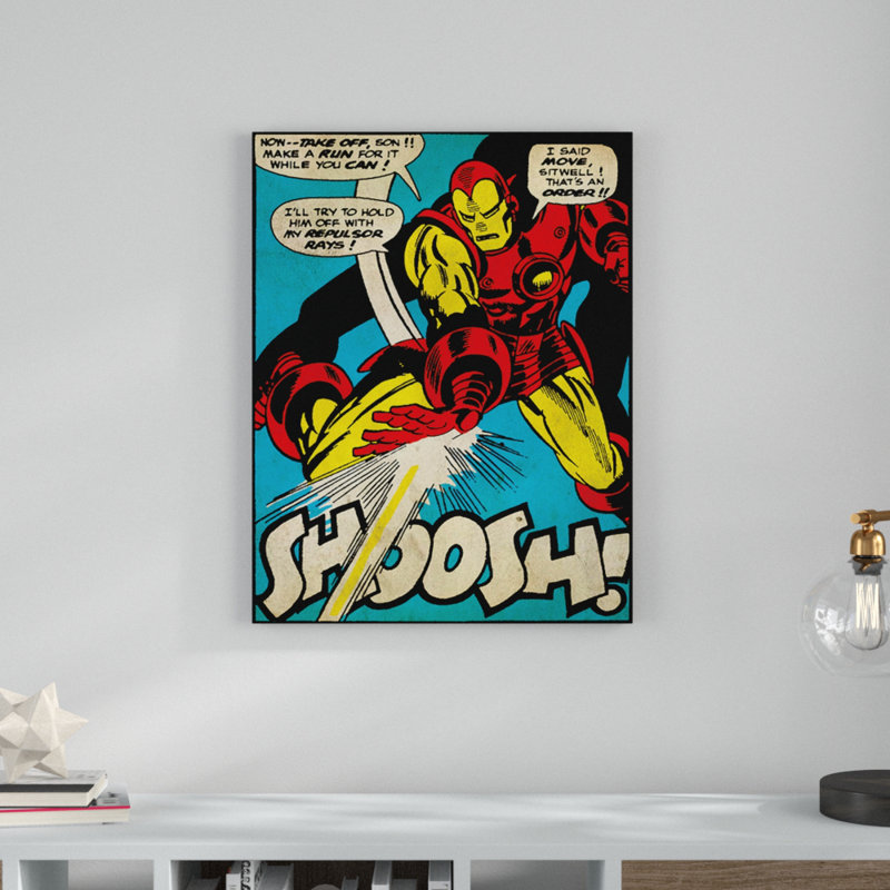 Iron Man Shoosh Graphic Art Print on Canvas