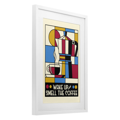 Impression rétro sous verre «Wake Up & Smell Coffee» par Tobe Fonseca