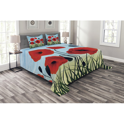 Floral Bedspread with Pillowcases