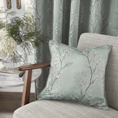 Wilstone Floral Mint Square Cushion