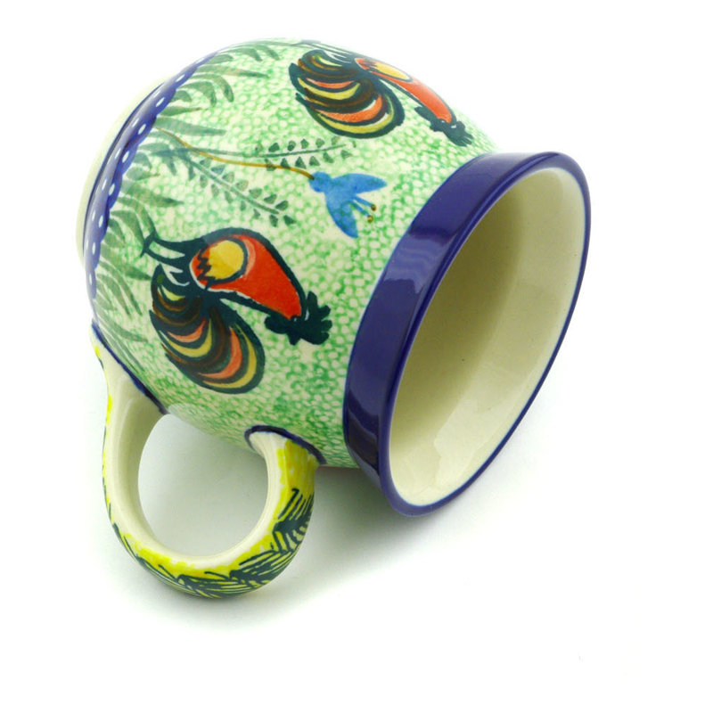 Tasse à bulles en grès poli 16 oz - Parade de coq, 16