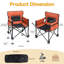 Chaise de pêche avec support à cannes, chaise de camping pliante avec sacs de rangement latéraux et pieds réglables, support robuste de 220 lb pour la pêche et la randonnée en plein air