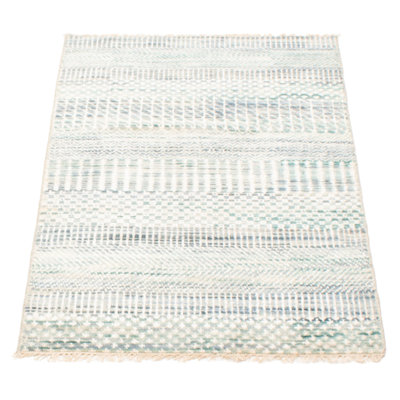 One Of A Kind Silk Shadow Sky Blue 3'0" x 5'2"Area Rug