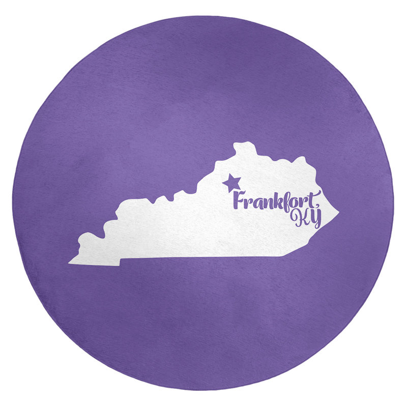 Tapis en poly-chenille frankfort kentucky, Rond 5 pi