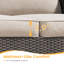 Chaise de patio pivotante avec coussins et table d'appoint-447782417