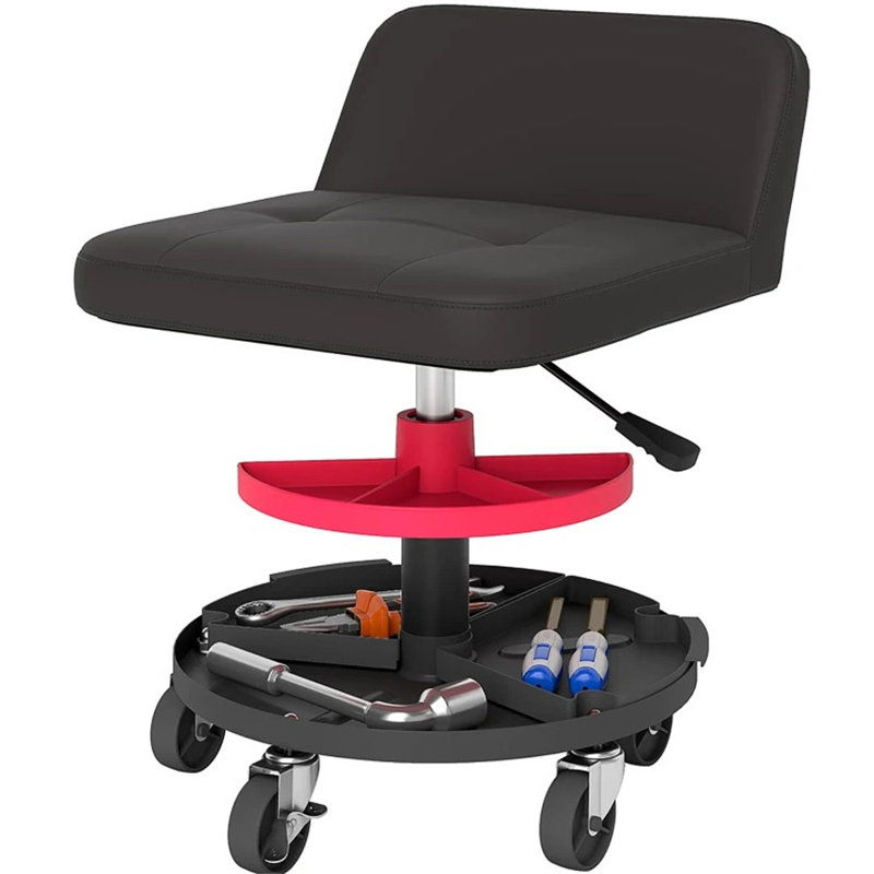 Rolling Creeper Garage Stool With 360° Wheels