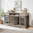 Multifunctional TV Stand Dog Crate with Two Drawers and Removable Partition, Ideal for Keeping Two Medium-Sized Dogs Comfortably-1301632204