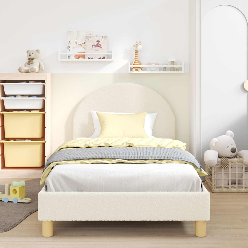 Bed Frame, European Single (90 x 200 cm), Cream