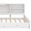 Wooden Twin-Size Platform Bed With Headboard Storage, Shelving Compartments, And Two Integrated Drawers-1434251313