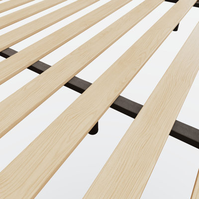 Lit multifonctionnel haut de gamme King Size – Associé à deux tables de chevet indépendantes et à des lampes de lecture de chevet, ainsi qu'à des bandes lumineuses intégrées, créant une combinaison de chambre fonctionnelle tout-en-un.
