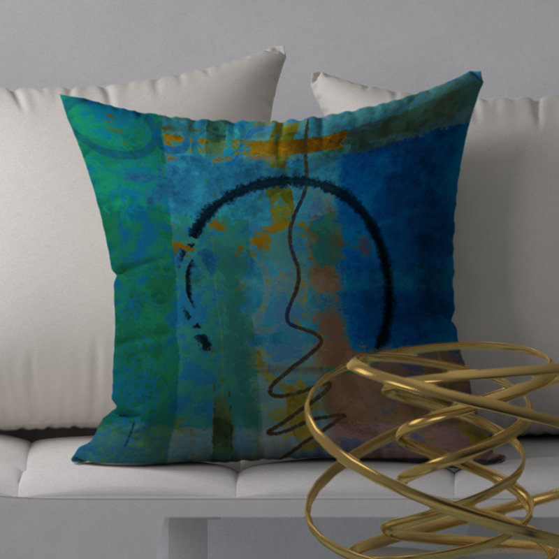 Housse et insert de coussin carré alerte Alerte, 24" X 24"