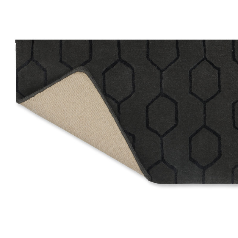 Gio Geometric Area Rug in Gray, Rectangle 5'7" x 7'10"
