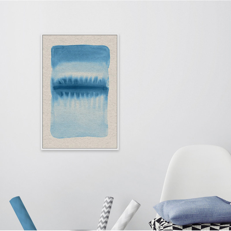 «Blue Flows IV», reproduction sur toile, H 18 po x l 12 po x P 1,5 po