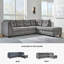 Canapé modulaire rembourré 6 pièces Ikumi-90630248-90630249