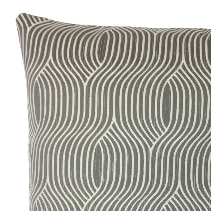 Coussin Elms, Gris, H 26 po x l 26 po