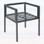 Ensemble de 2 chaises de salle à manger d'extérieur, structure en aluminium gris toutes saisons avec coussins en tissu gris, capacité de 300 lb-156427563-156427560