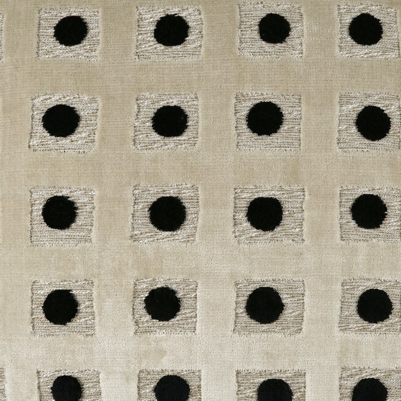 Domino Square Pillow Cover & Insert, Onyx, Square 22"