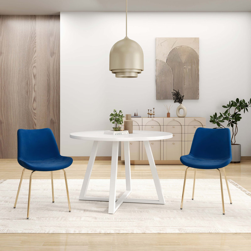 Ensemble de salle à manger 3 pièces Avant, table de salle à manger à tréteaux avec 2 chaises d'appoint Avant