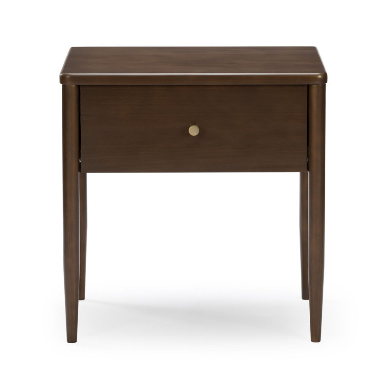 Jacelyn 1 Drawer Nightstand, Walnut, Walnut