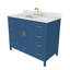 Meuble-lavabo moderne avec comptoir en quartz blanc de Carrare-496538689-496538690