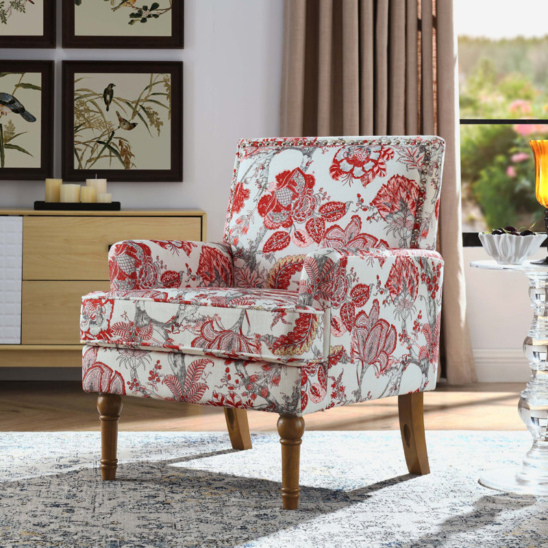 Chaise d'appoint Farmhouse French Country, Rouge