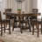 Ferrara Walnut 2-Drawer Counter Height Table