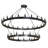 Brushed Iron 2 Tier Chandelier
