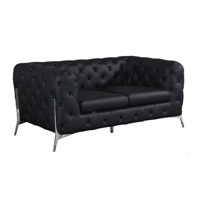 Global United Top Grain 100% Italian Leather Loveseat