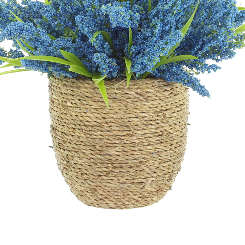 Heather in Strawgrass Pot, Blue