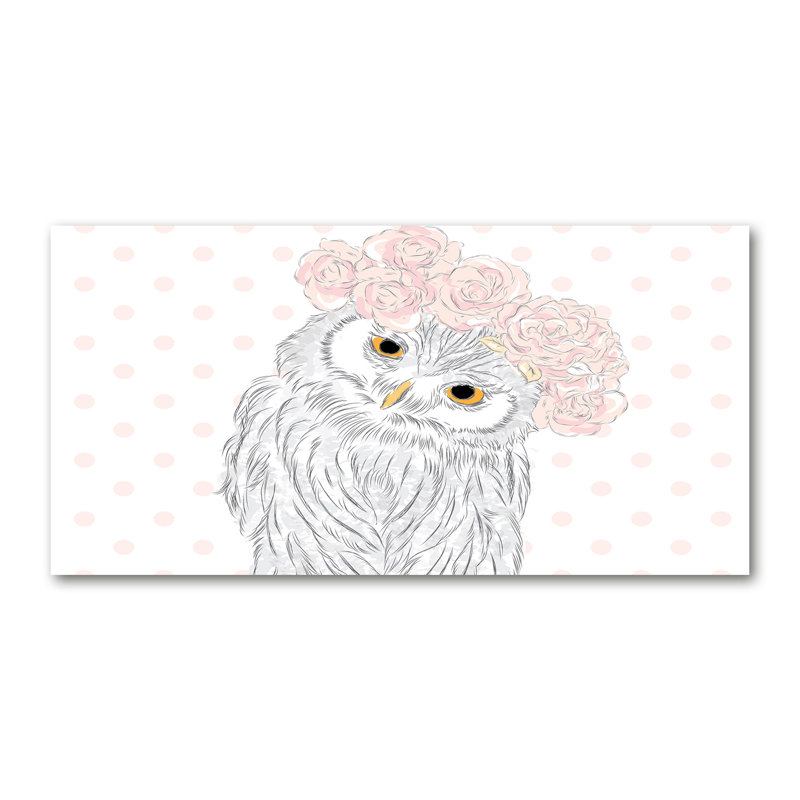 Owl In A Wreath - Wrapped Canvas Print