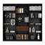 Ensemble de bibliothèque 3 pièces, 74 po de large avec 14 tablettes, ensemble de salon-73250527-70945043-70055067