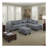 104.5" Upholstered Sofa,Chaise & Ottoman , Gray